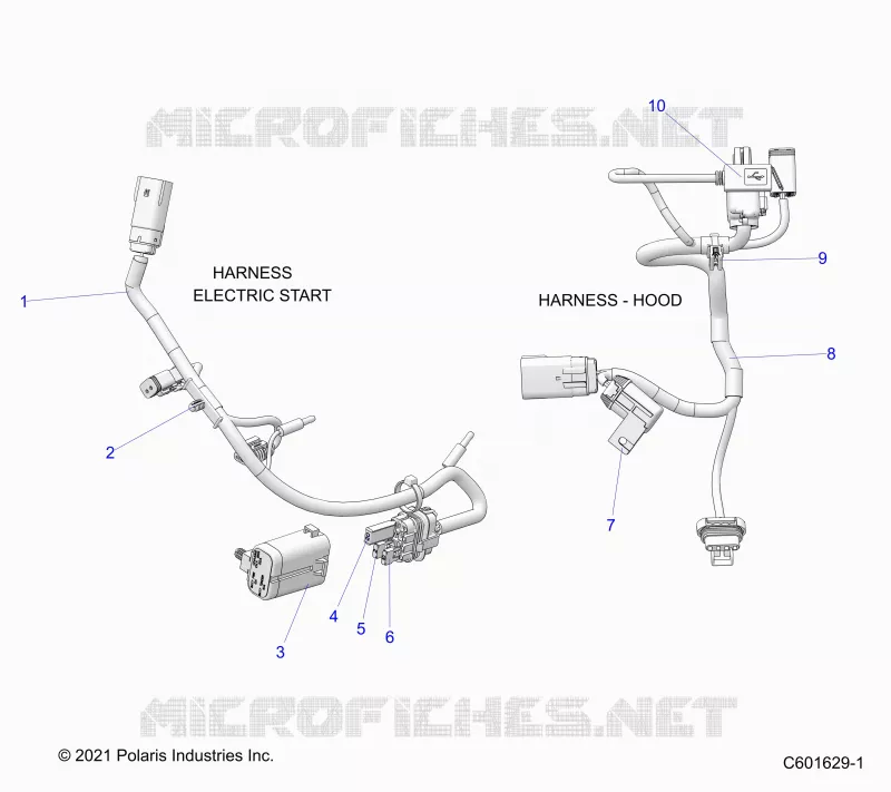 ELECTRICAL, WIRE HARNESS, HOOD, ELEC. START