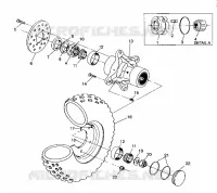 FRONT WHEEL ASSEMBLY 6X6 250 W938727 (4924092409016A)