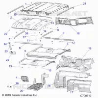 OPT, PREP ROOF, REAR CLOSE OFF, COVER, HOOD LINER, FLOOR, AND DASH