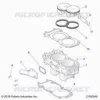 CYLINDER AND PISTON