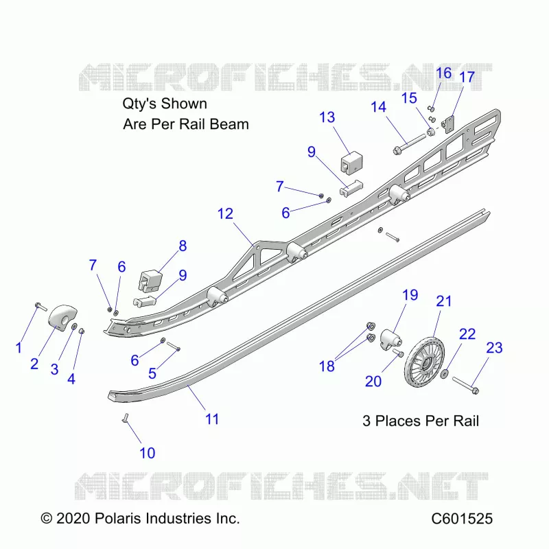 SUSPENSION, RAIL BEAMS, LH/RH