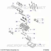 ENGINE, CYLINDER HEAD, CAM AND VALVES