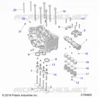 ENGINE, CYLINDER HEAD AND VALVES
