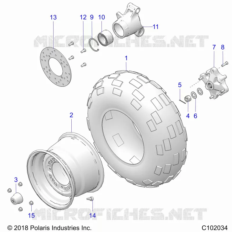 WHEELS, REAR TIRE AND BRAKE DISC