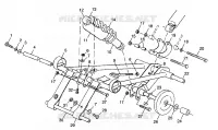 FRONT TORQUE ARM 500 INDY 0982764(A)(B) AND EUROPEAN 500 INDY E982764A (4942104210B009)