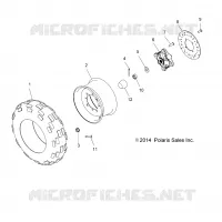 WHEELS, FRONT TIRE AND BRAKE DISC