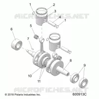 ENGINE, PISTON AND CRANKSHAFT