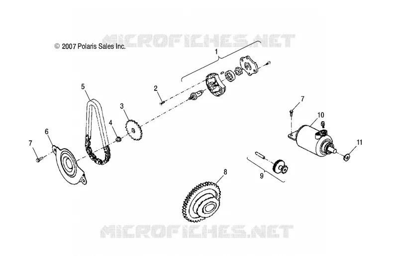 ENGINE, GENERATOR AND STARTING MOTOR