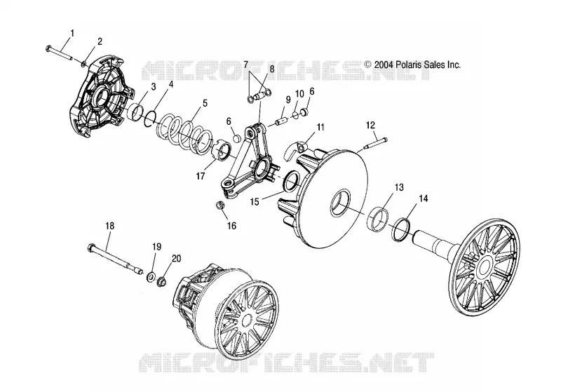 DRIVE CLUTCH (MANUAL START MODELS)