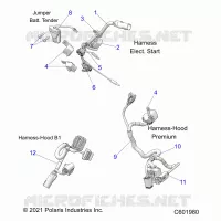 ELECTRICAL, WIRE HARNESS, HOOD, ELEC. START