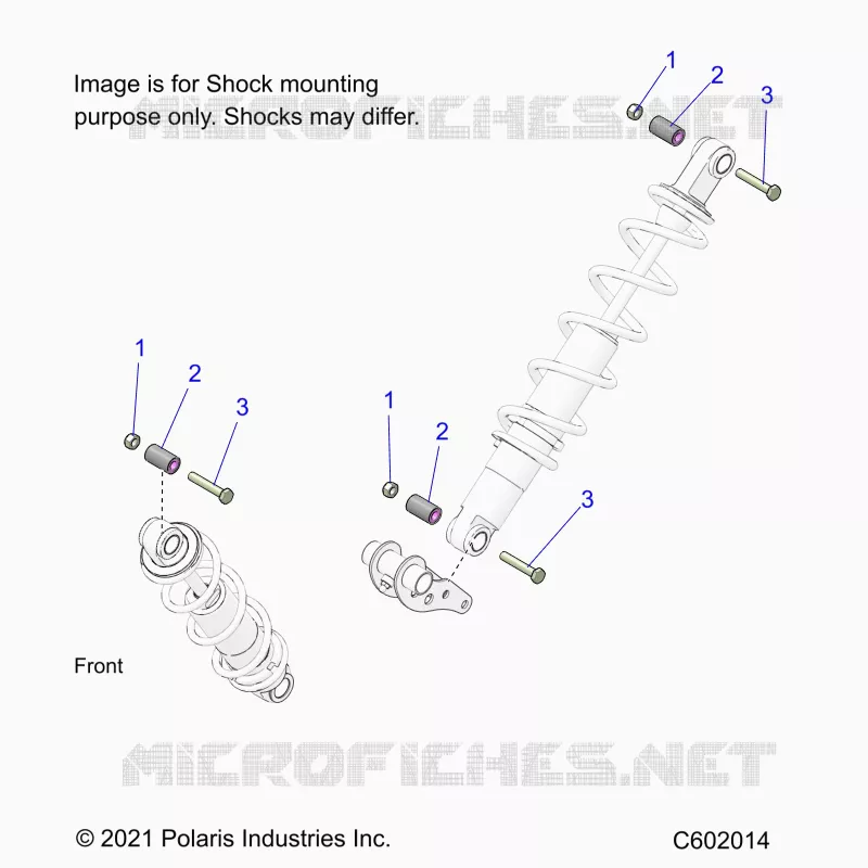 SUSPENSION, SHOCK MOUNTING, REAR SUSP.