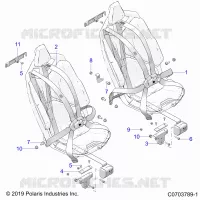 SEAT BELT MOUNTING, FRONT, PREMIUM/DELUXE