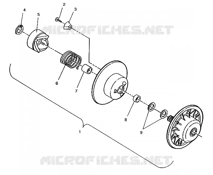 DRIVEN CLUTCH ASSEMBLY SPORT SKS E940243 (49273627360024)