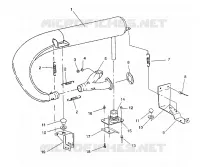 EXHAUST SYSTEM 500 EFI / 0930674 AND  500 EFI SKS / 0930574 (4922962296026A)