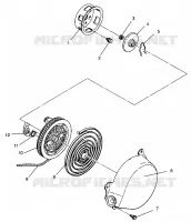 RECOIL STARTER ASSEMBLY RXL 0940768 AND RXL TOURING 0940869 (4925062506047A)