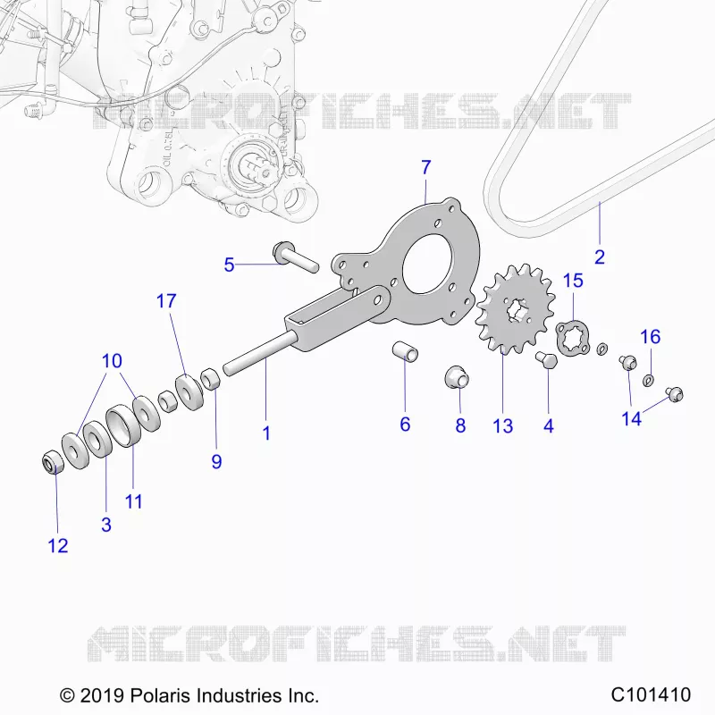 DRIVE TRAIN, CHAIN TENSIONER AND SPROCKET