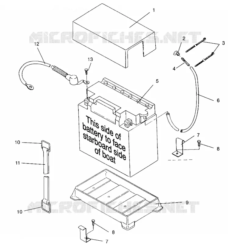 BATTERY BOX SLX 780 B954287 (4933953395B006)