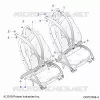SEAT BELT MOUNTING, REAR, 6 POINT