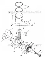 CRANKSHAFT AND PISTON TRAIL BOSS W938527 (4924072407030A)