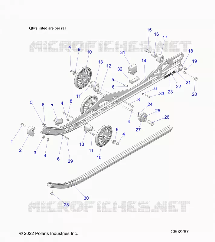 SUSPENSION, RAIL BEAM LH/RH