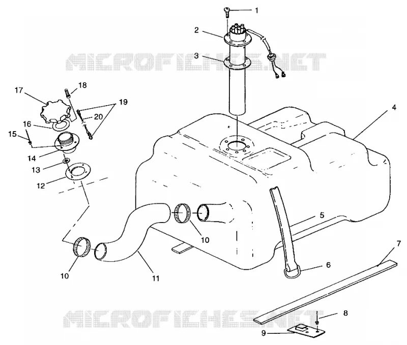 FUEL TANK W/COMBINATION FUEL PICK-UP   AND SENDER  SLT 750 B954170 (4930563056A010)