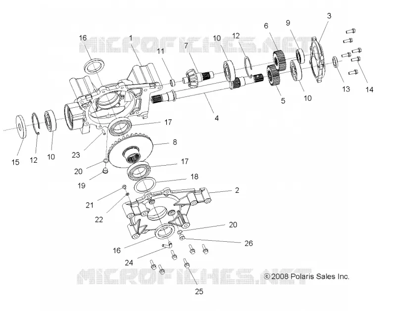 DRIVE TRAIN, MID GEARCASE INTERNALS