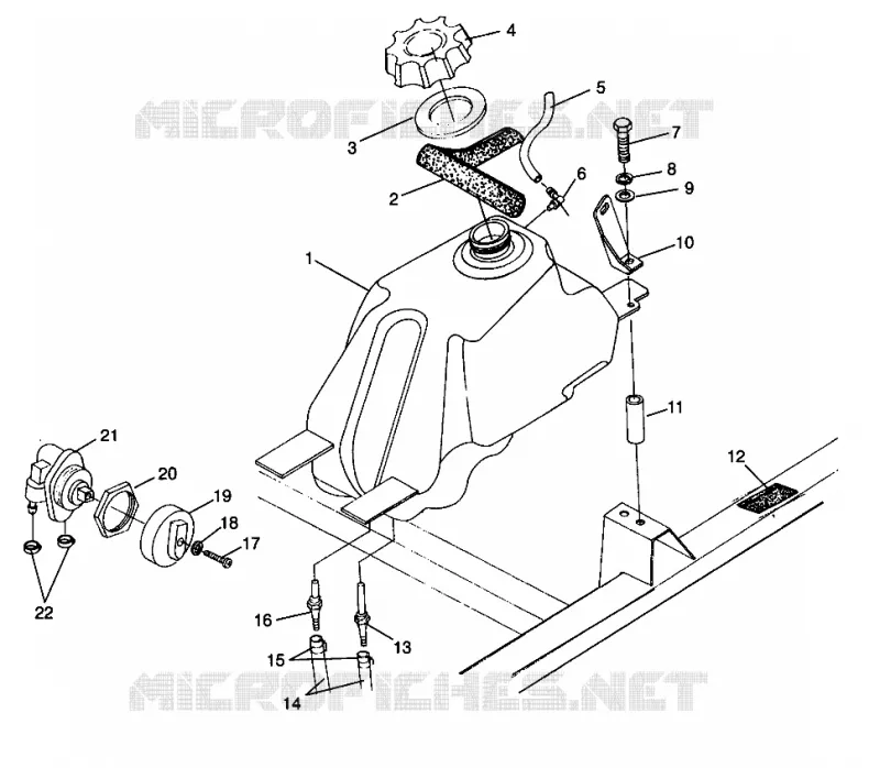 FUEL TANK SPORTSMAN 500 W969244 AND SWEDISH SPORTSMAN 500 S969244 (4936093609A014)