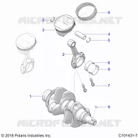ENGINE, CRANKSHAFT AND PISTON