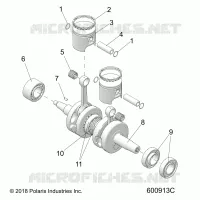 ENGINE, PISTON AND CRANKSHAFT