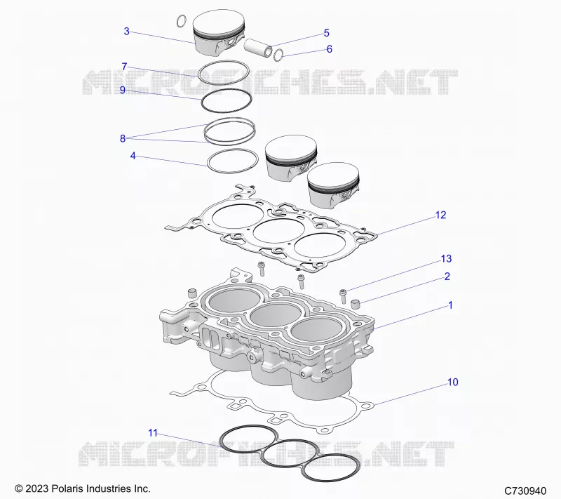 CYLINDER AND PISTON