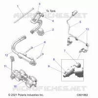 FUEL SYSTEM, RAIL, LINES AND THROTTLE BODY