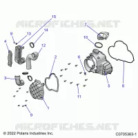 ENGINE, ALTERNATOR COVER HVAC