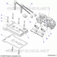 ENGINE, THROTTLE BODY AND VALVE COVER