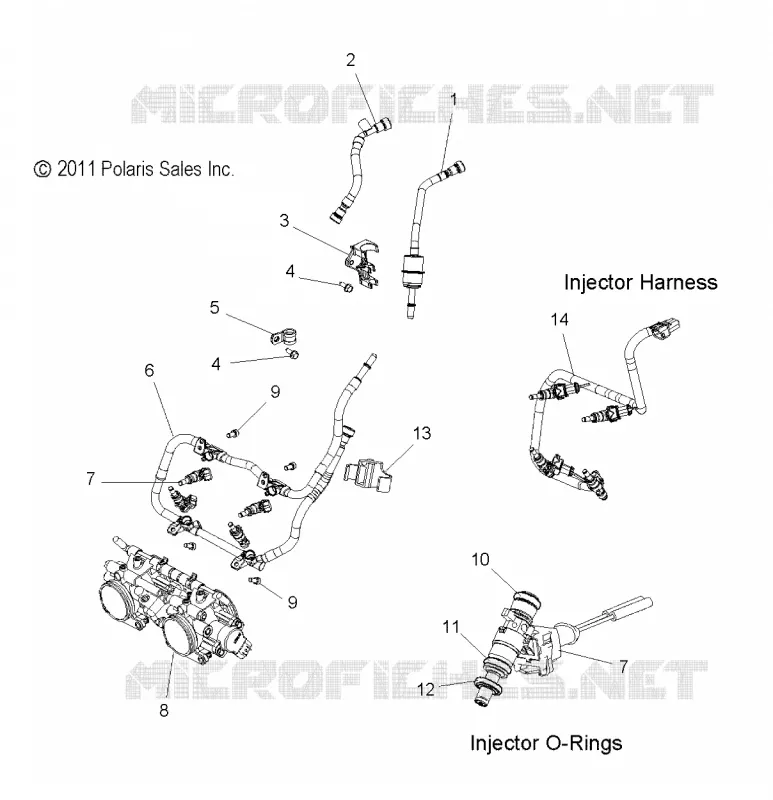 FUEL SYSTEM, RAIL, LINES AND THROTTLE  BODY