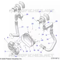 DRIVE TRAIN, CLUTCH COVER AND DUCTING