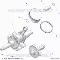 ENGINE, CRANKSHAFT, PISTON AND BALANCE SHAFT