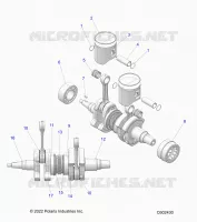 ENGINE, PISTON AND CRANKSHAFT