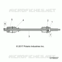 DRIVE TRAIN, REAR HALF SHAFT