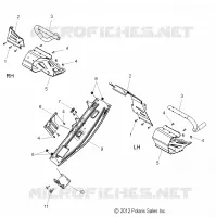 CHASSIS, CLUTCH GUARD AND FOOTRESTS