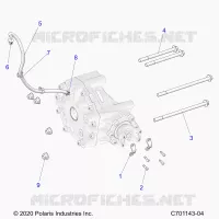 DRIVE TRAIN, GEARCASE, REAR, MOUNTING
