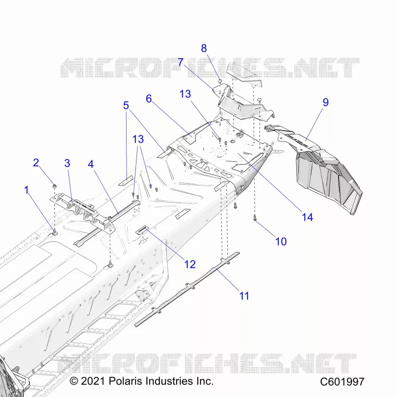 CHASSIS, REAR, MISC. COVERS AND SNOWFLAP- S22TFD8RS/8RE ALL OPTIONS (C601997)