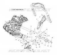 ENGINE, MOUNTING, LH