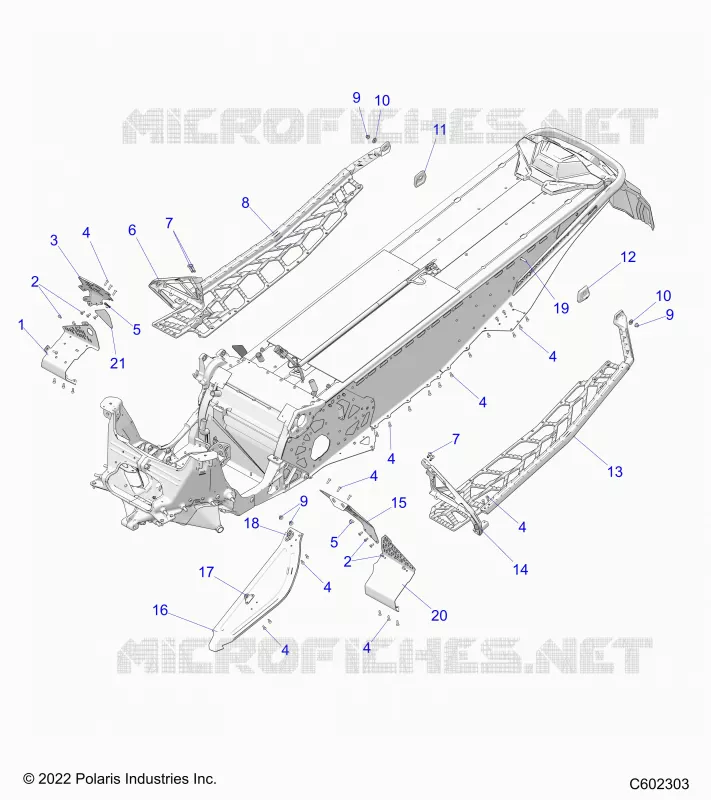 CHASSIS, CLUTCH GUARD, FOOTRESTS, AND RUNNINGBOARDS