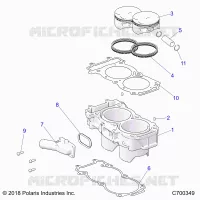 CYLINDER AND PISTON