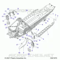 CHASSIS, CLUTCH GUARD, FOOTRESTS, AND RUNNING BOARDS