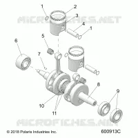 ENGINE, PISTON AND CRANKSHAFT