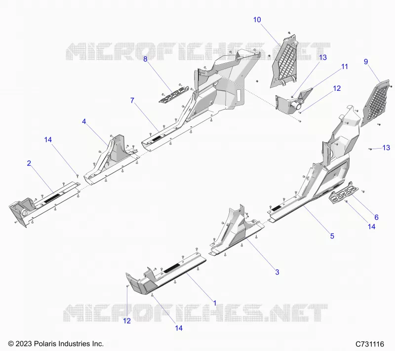 REAR BODYWORK FENDERS AND ROCKERS