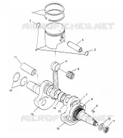 CRANKSHAFT AND PISTON 4X4 300 W958130 (4930183018C012)