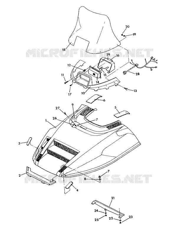 HOOD ASSEMBLY INDY LITE/STAR LITE (4921332133005A)