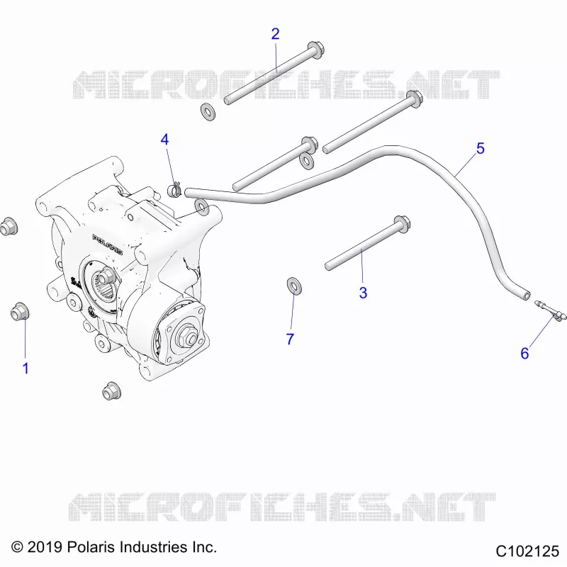 DRIVE TRAIN, GEARCASE MOUNTING, REAR